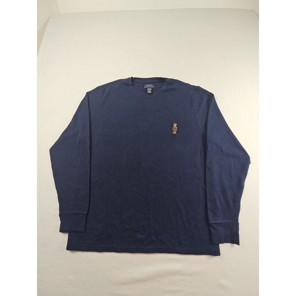 Polo Ralph Lauren Pajama‎ Shirt Men's XL Brown Bear Long Sleeve Sleepwear